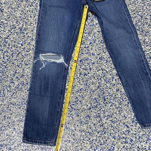 Levi's 501 Button Fly Skinny High Rise Jeans Women's Size 24 x 28 Distressed NEW - Picture 8 of 13